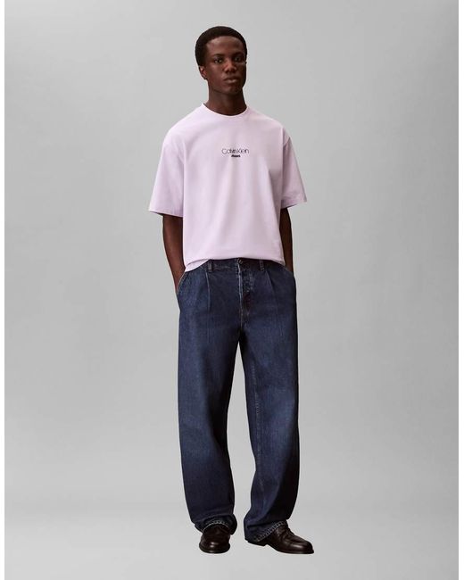 Calvin Klein Purple Relaxed Fit Graphic T-shirt for men
