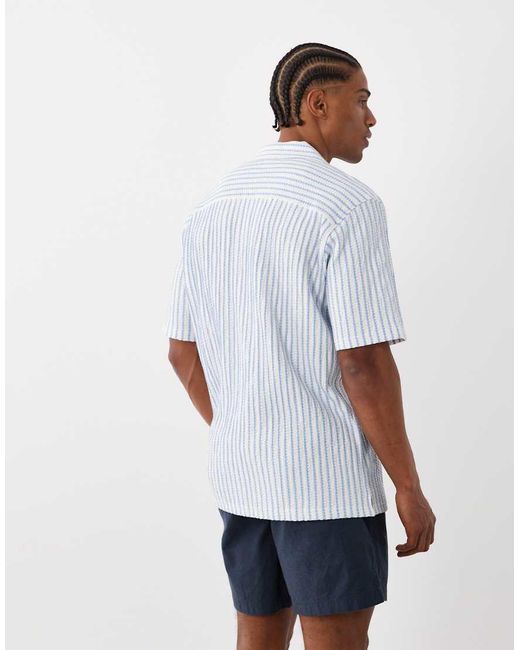 Jack & Jones Blue Premium Striped Short Sleeve Shirt for men