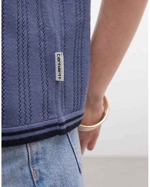 Carhartt Blue Ramsey Knit Polo