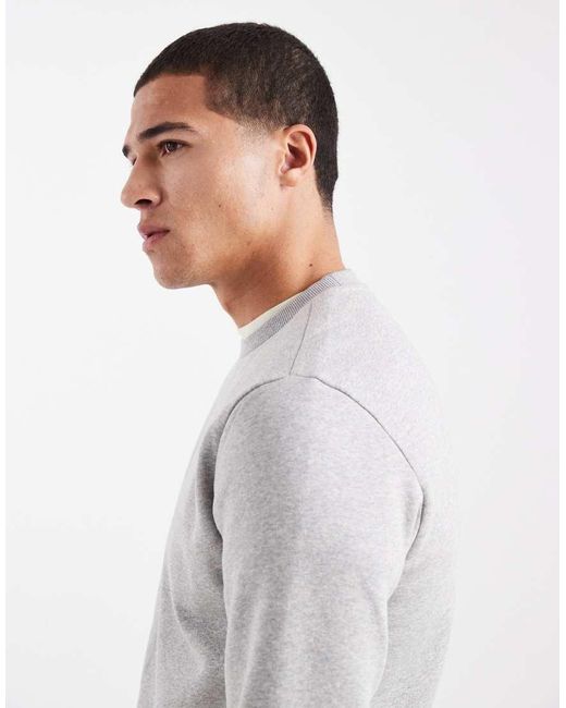 Only & Sons White Crew Neck Sweat for men