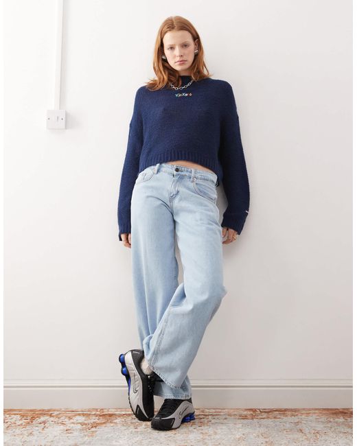 Kickers Blue – locker geschnittener, dünner strickpullover