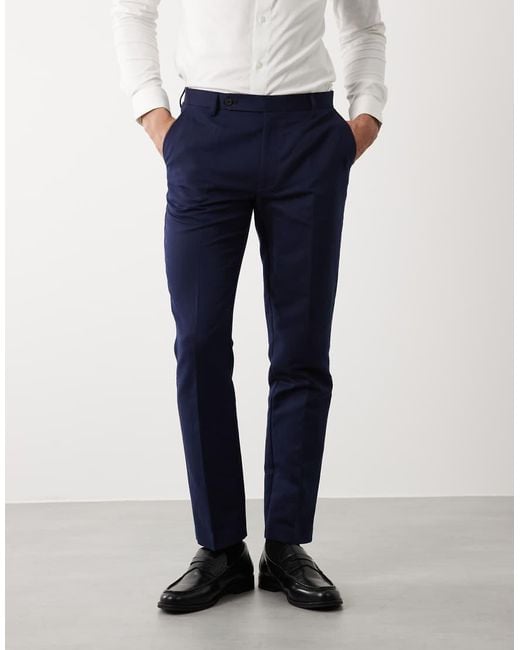 ASOS Blue Slim Suit Pants for men