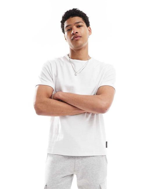 French Connection White French Connection Micro Ottoman T-shirt for men