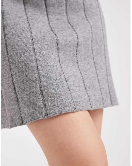 Object Gray Fine Gauge Knitted Mini Skirt Co-ord