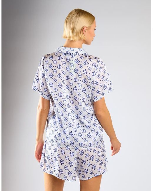 Glamorous Blue Collar Revere Losse Shirt