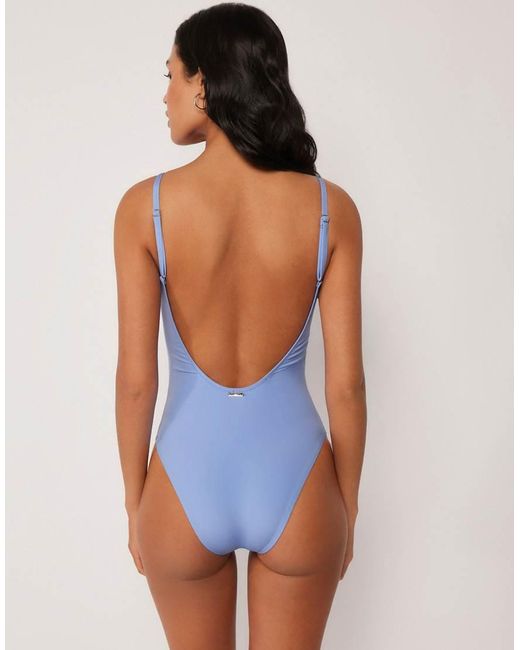 Calzedonia Blue Premium Fit Classic One-Piece Swimsuit