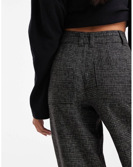 ASOS Black Barrel Leg Trousers With Seam Detail