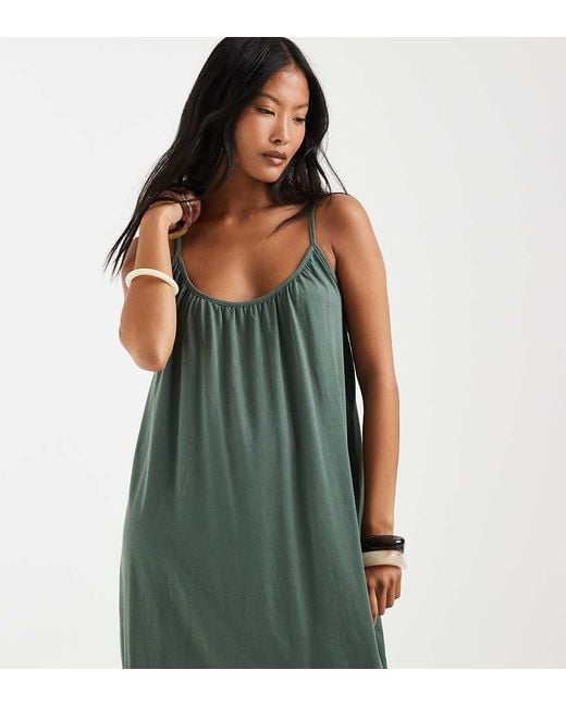 Vero Moda Green Chuck-on Cami Maxi Dress