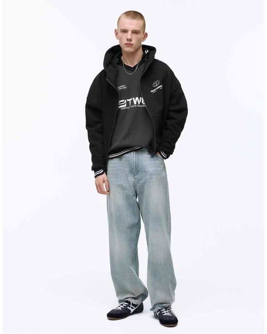 Pull&Bear – kapuzenpullover in Black für Herren