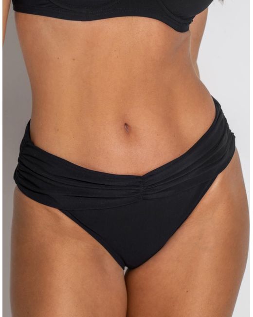 Pour Moi Black Tulum Luxe Matte Foldover Brief