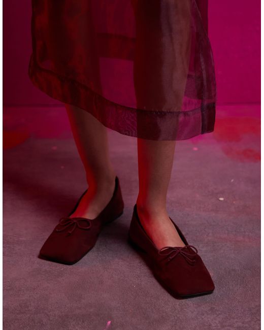 Lotus - ballerines en daim ASOS en coloris Purple