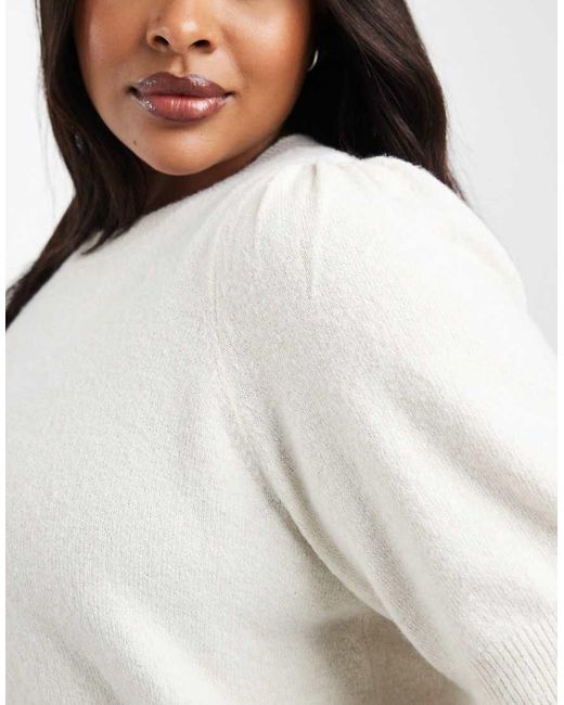 ONLY White Short Sleeves Knitted Jumper