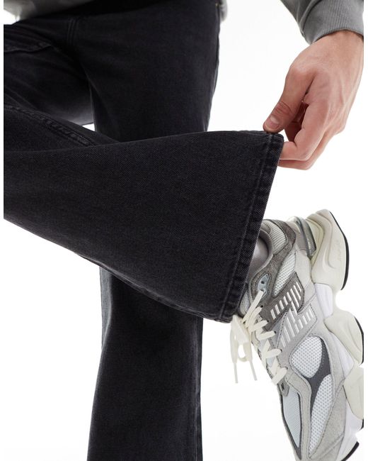 ASOS Gray Cropped Straight Leg Jeans for men