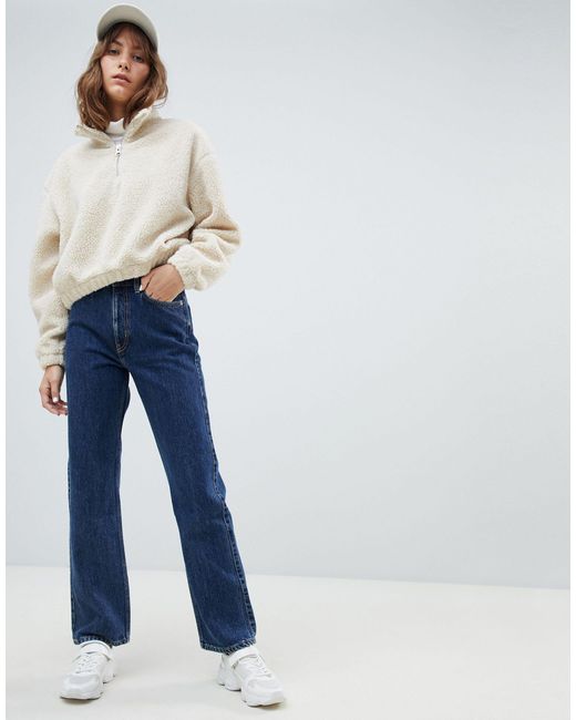Weekday Denim Row Cotton High Waist 
