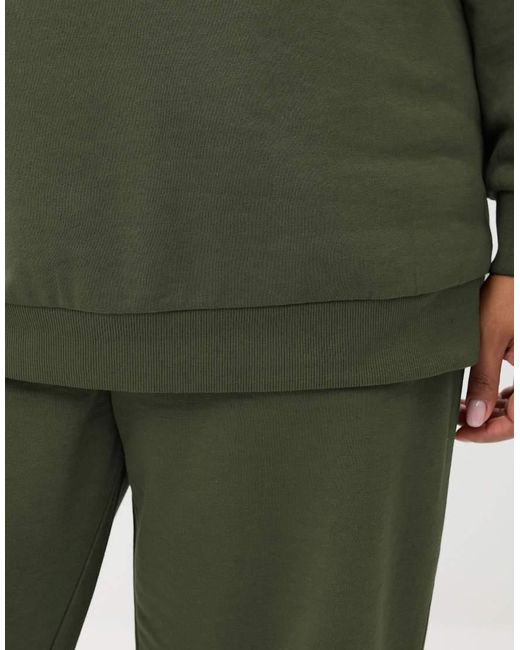 Yours Clothing Green Crew Neck Sweatshirt & Jogger Set