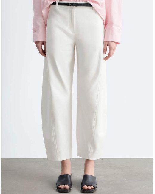 & Other Stories White Cotton Barrel Leg Trousers