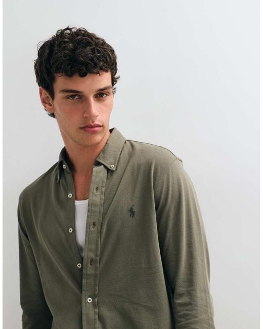 Polo Ralph Lauren Green Longsleeve Button Up Shirt for men