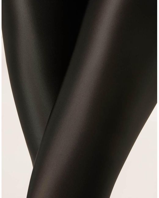 Calzedonia Black Satin Tights