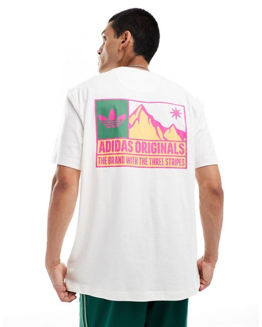 Adidas Originals White Mountain Graphic T-shirt for men