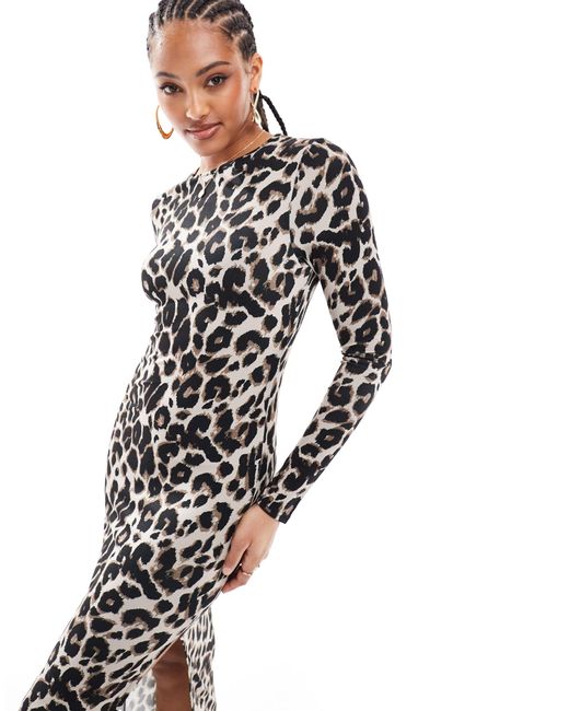Robe longue - léopard Miss Selfridge en coloris White