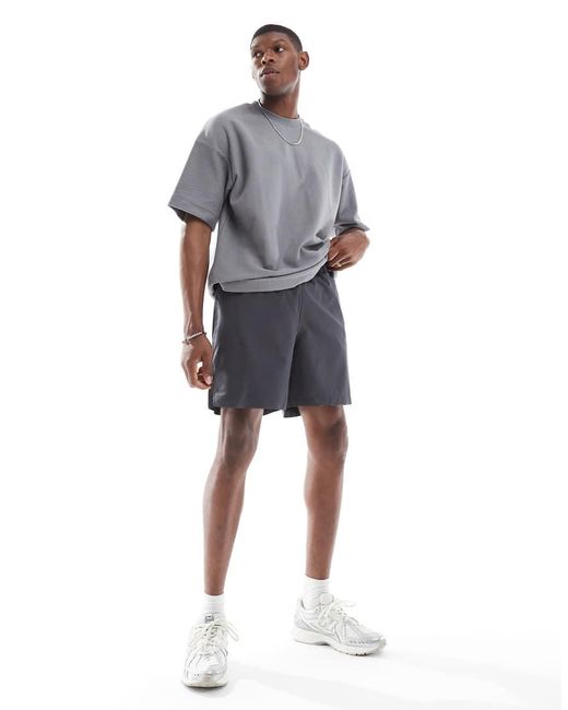 Buy JACK AND JONES Mens Colin Long Shorts Charcoal Grey