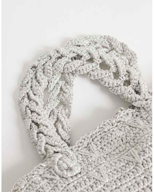 Mango Gray Teen Knit Purse