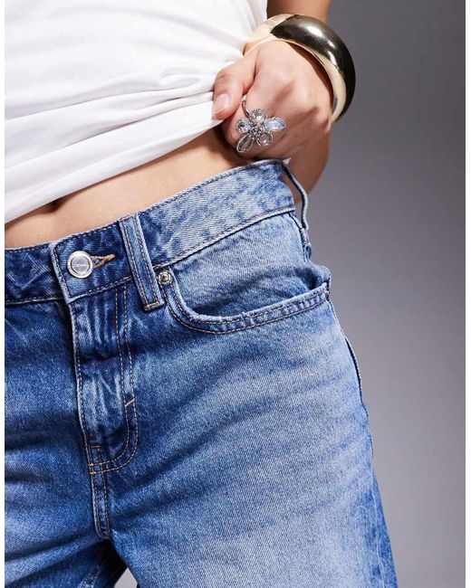 River Island Denim Bermudashort in het Blue