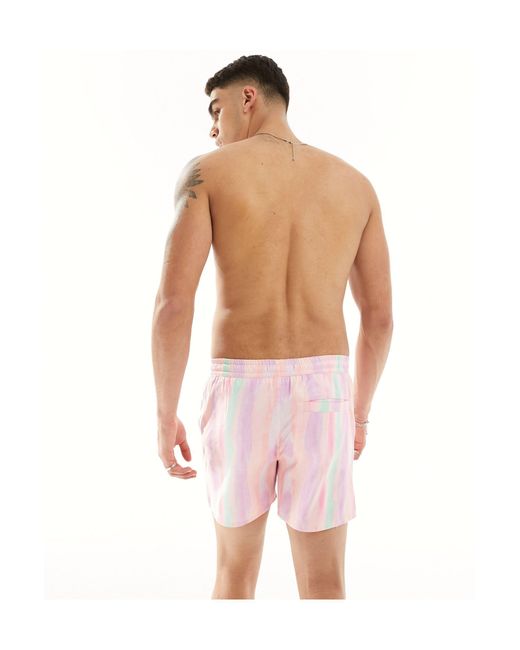 Another Influence White Swim Shorts for men