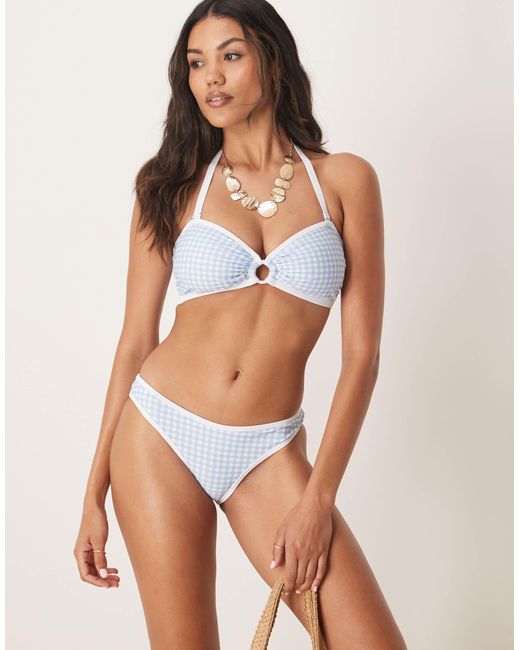 Peek & Beau Blue – bikinihose mit vichykaros