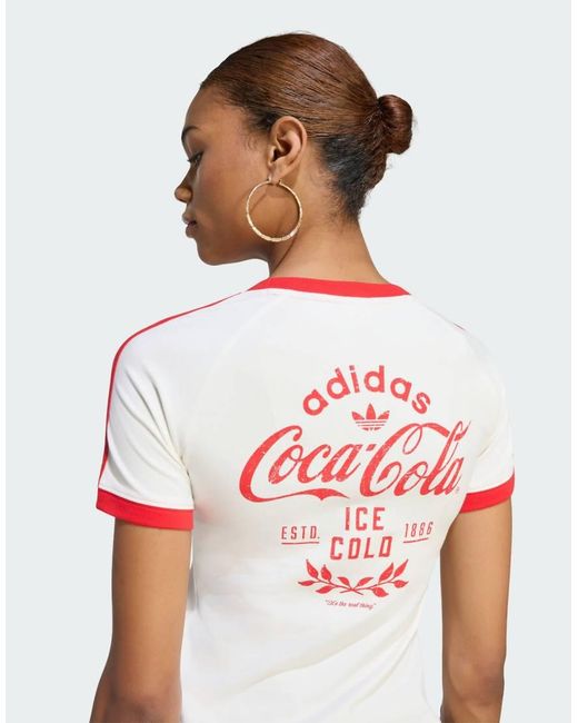 Adidas Originals White 3-Stripes Tee