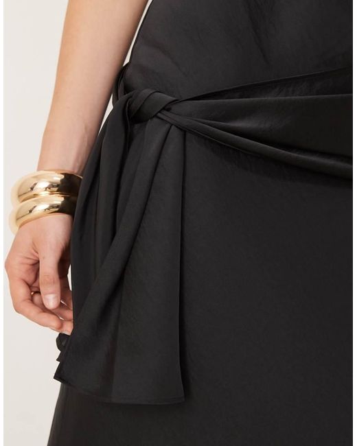 Abercrombie & Fitch Natural Strapless Bow Detail Maxi Dress