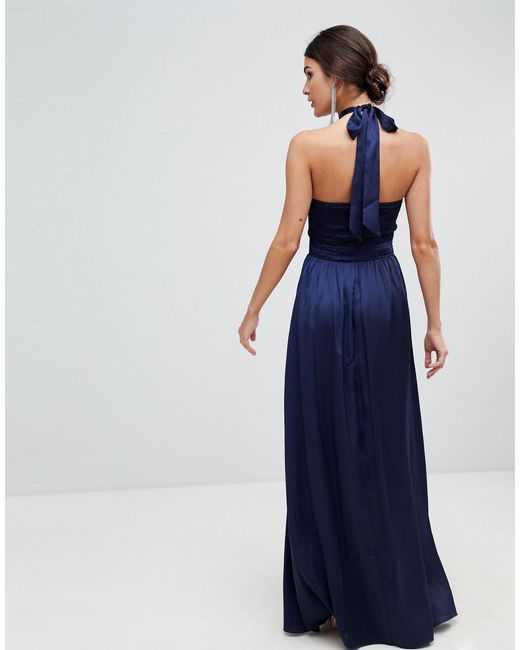 little mistress lauren keyhole lace insert maxi dress