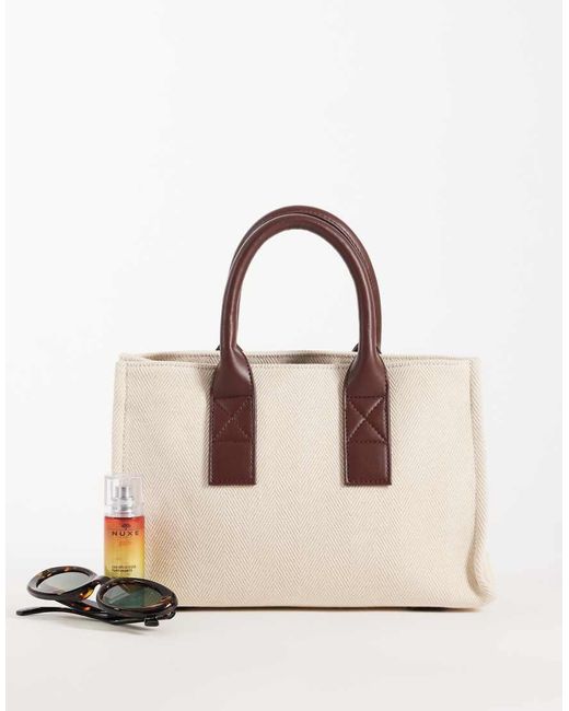 ASOS Natural Classic Structured Tote Bag