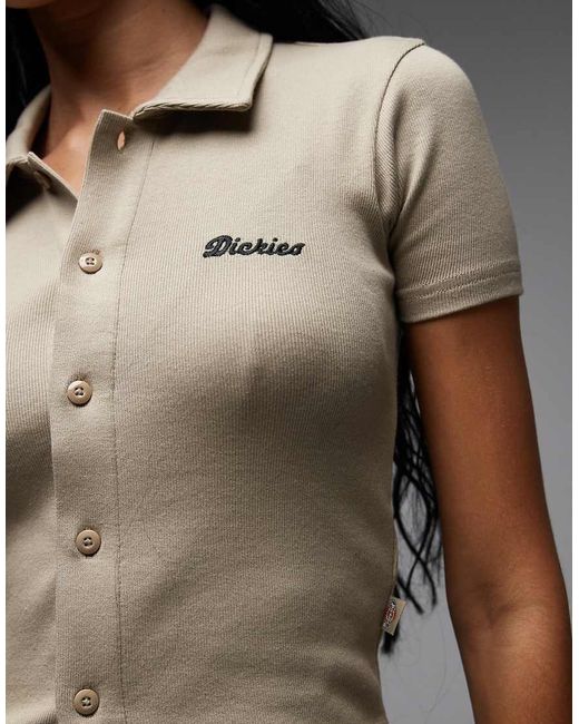 Dickies Gray Tallasee Buttoned Baby Tee