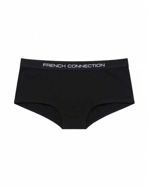 French Connection White 7 Pack Cotton Ladies Hipster Full Briefs