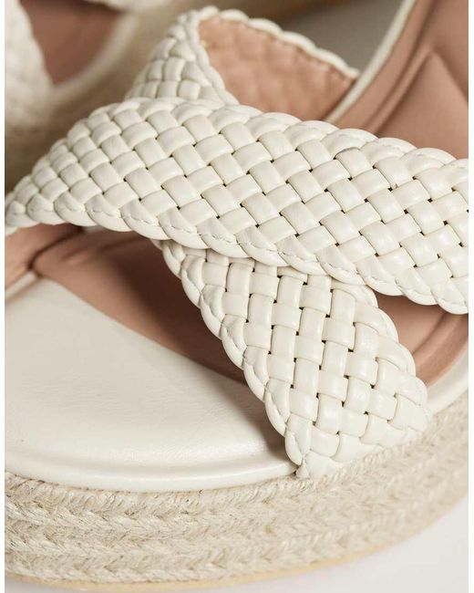 New Look White Plaited Strap Espadrille Wedge Sandal