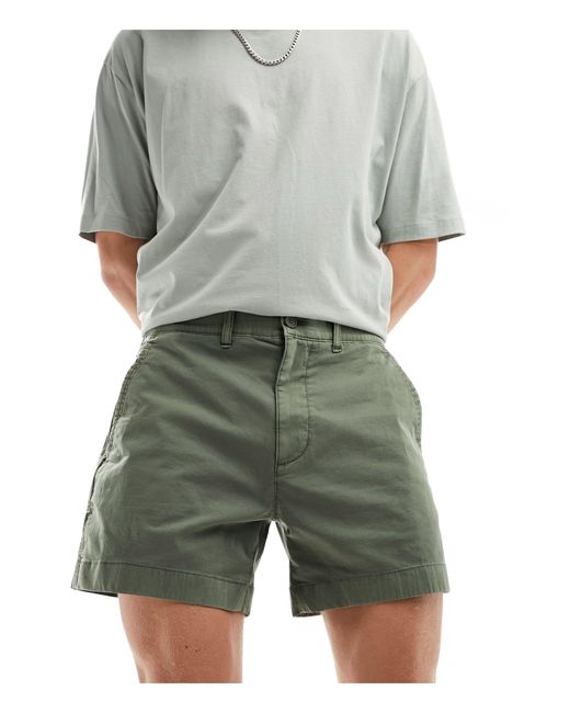 Abercrombie & Fitch Gray 5in Flat Front Chino Shorts for men