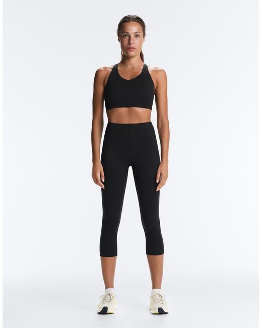 Oysho Blue High-support Compressive Crossover Back Sports Bra