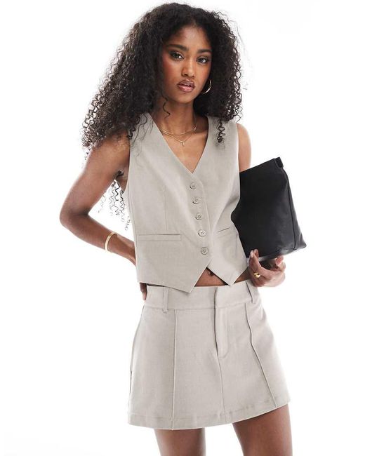 Cotton On White Luis Suiting Vest