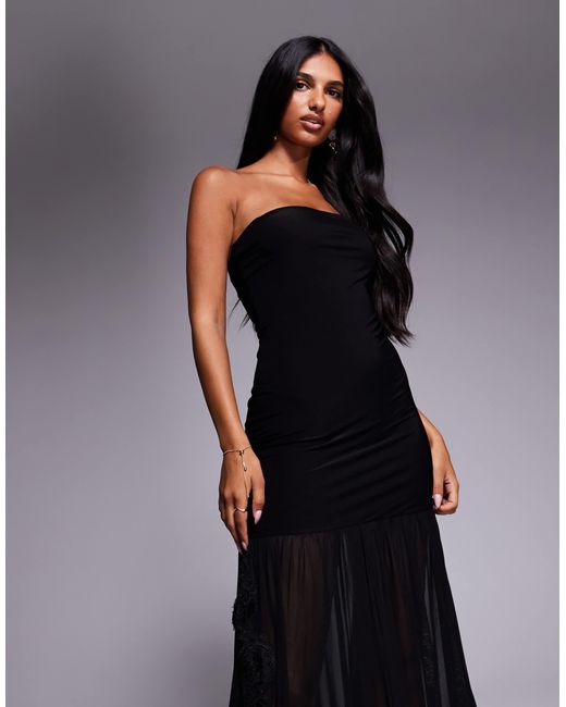 Fashionkilla Black – trägerloses, anschmiegsames maxikleid