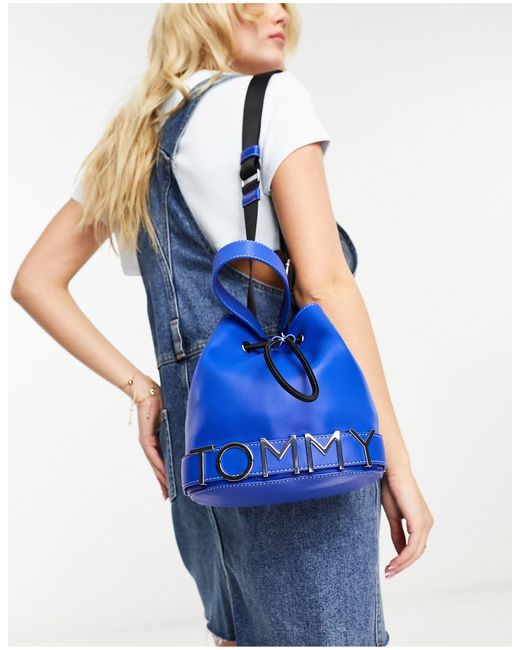 Tommy Hilfiger Blue Bold Bucket Bag