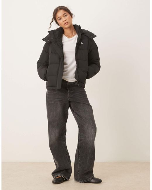 Calvin Klein Black Short Essential Puffer Jacket