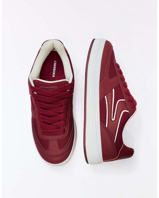 Bershka Red Chunky Trainers for men