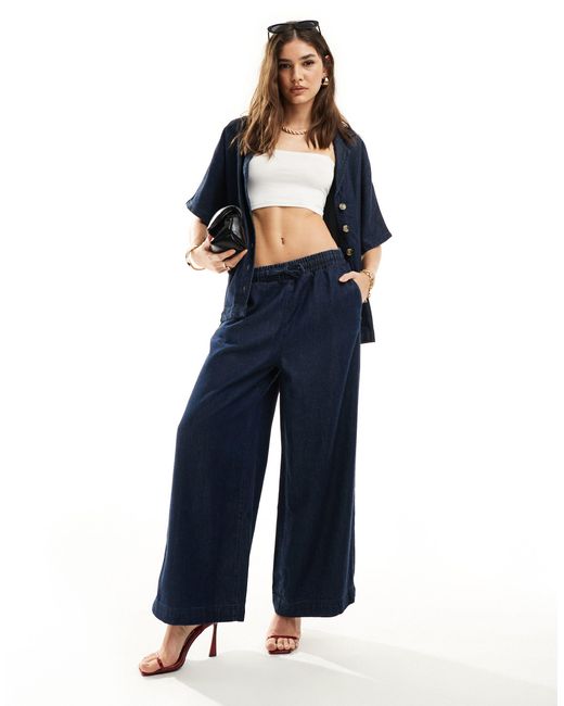Nobody's Child Blue Melody Wide Leg Trouser Co-ord