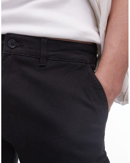 Topman – schmal geschnittene chino-shorts in White für Herren