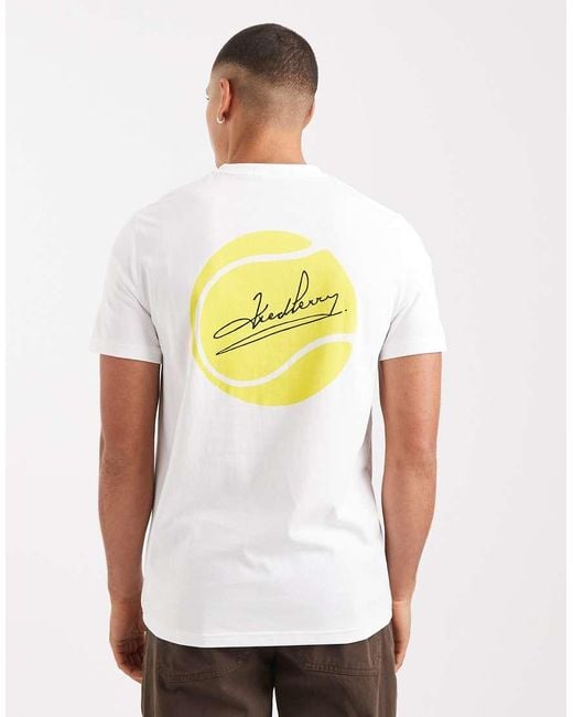 Fred Perry White Signature Graphic T-shirt for men