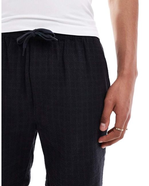 Only & Sons White Textured Linen Mix Short for men