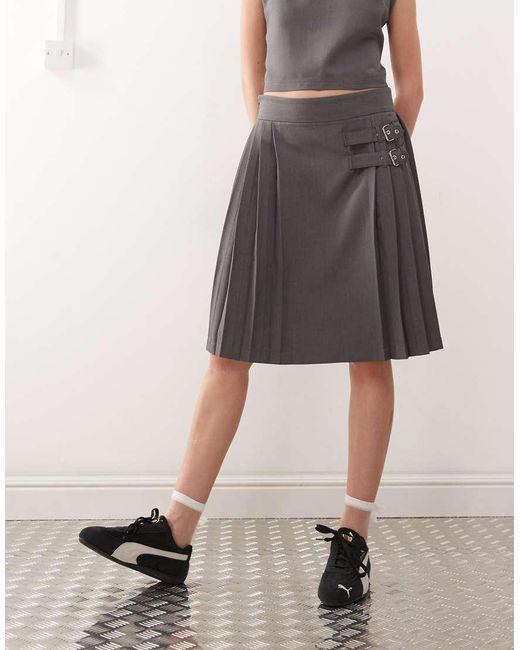 Collusion Natural Tailored Midi Kilt Co-Ord