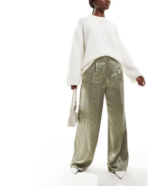 Y.A.S White Y.a.s Wide Leg Pants