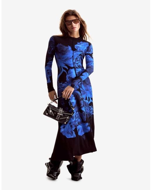 Desigual Blue Maxi Floral Dress. C. Lacroix